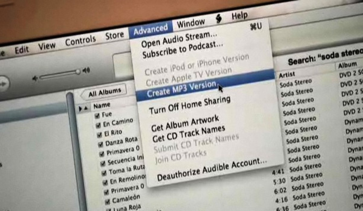converting aac files to mp3 in itunes 12.8