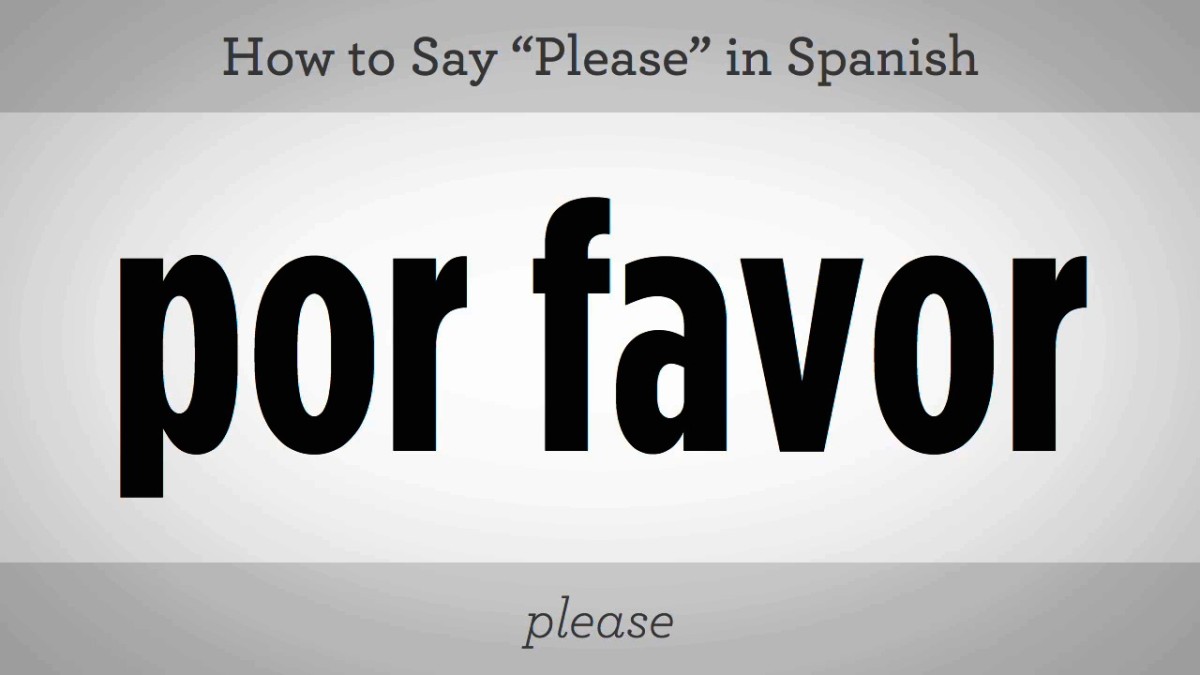 How to Say "Please" in Spanish.