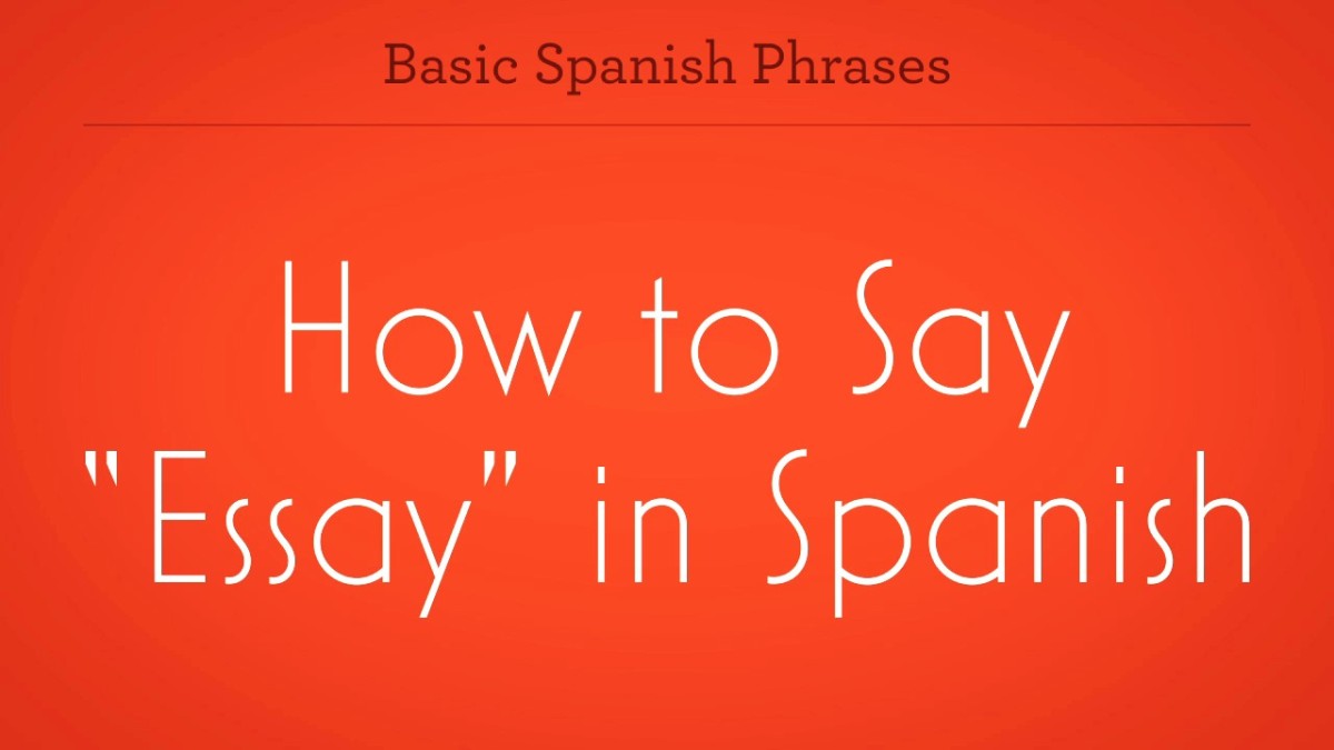 what the word essay mean in spanish